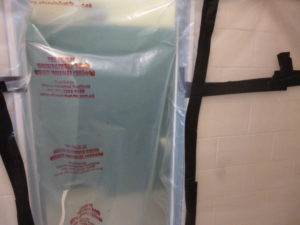 Friable asbestos vinyl floor removal enclosure