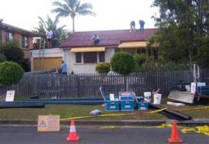 Before asbestos re-roof