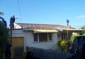 Removal of asbestos roof