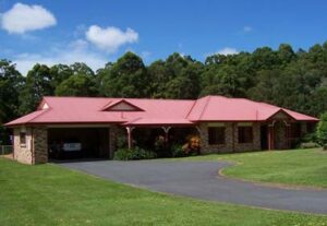 Manor Red roofing and guttering