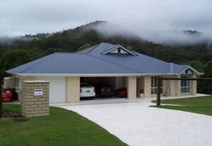 Ocean Blue roofing and Surfmist guttering