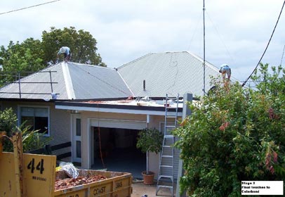 Stage 3: Final touches to new Colorbond roof